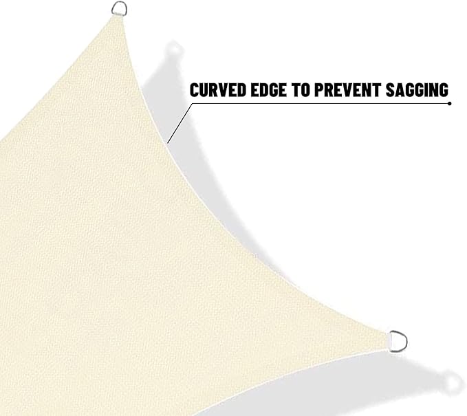 SUNNY GUARD Custom Size 12'x25' Rectangle Butter Cream UV Block Sunshade - Image 7