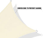 SUNNY GUARD Custom Size 5'x9' Butter Cream Sun Shade Sail Rectangle UV Block - Image 7