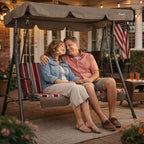 Kozyard Alicia 3-Seat Patio Swing, Outdoor Canopy Swing - Image 2