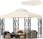 10x10 Canopy Replacement Top Double Tiered Gazebo Cover by Unknown