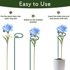 FEED GARDEN 16 Inch 20 Pack Plant Support Stakes, Metal Garden Flower Stakes - Image 6