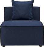 Modway EEI-4209-NAV Saybrook Patio Armless Chair in Navy Blue - Image 6