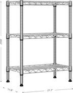 750 lbs 3 Tier Shelf Metal Storage Shelves Wire Rack Closet Organizers - Image 3