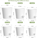 7/6.5/6/5.5/5/4 inch Self Watering Pots - Image 2