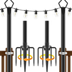 AILBTON 2 Pack 10Ft String Light Poles, Light Poles by AILBTON