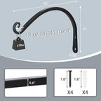 Gtongoko 2 Pack 12 Inch Plant Hangers Outdoor Metal, Plant Hooks - Image 2