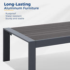 Wisteria Lane Aluminum Outdoor Patio Furniture Coffee Table, All-Weather - Image 4