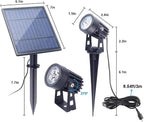 APONUO Solar Spotlights Landscape Lights Low Voltage Outdoor Solar Spotlight - Image 6