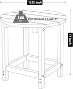 LZRS Round Adirondack Patio Side Table End Table, Outdoor Side Tables - Image 3