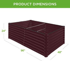 Best Choice Products 8x4x2ft Outdoor Metal Raised Garden Bed, Deep Root Planter - Image 3