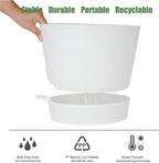 12inch Large Self Watering Plant Pot, Plastic Cylinder Planter - Image 7