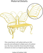 Plow & Hearth Weatherproof Butterfly Outdoor Bench | Holds Up to 300 lbs | - Image 7