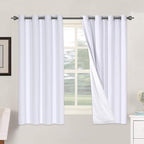 H.VERSAILTEX Linen Blackout Curtains 63 Inches Long 100% Blackout Thermal by HVERSAILTEX