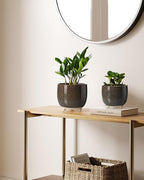 LE TAUCI Ceramic Plant Pots, 5.1 + 6.4 Inch Footed Pots - Image 6