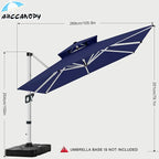 ABCCANOPY Patio Umbrella Cantilever Double Top Outdoor Offset Umbrella - Image 4