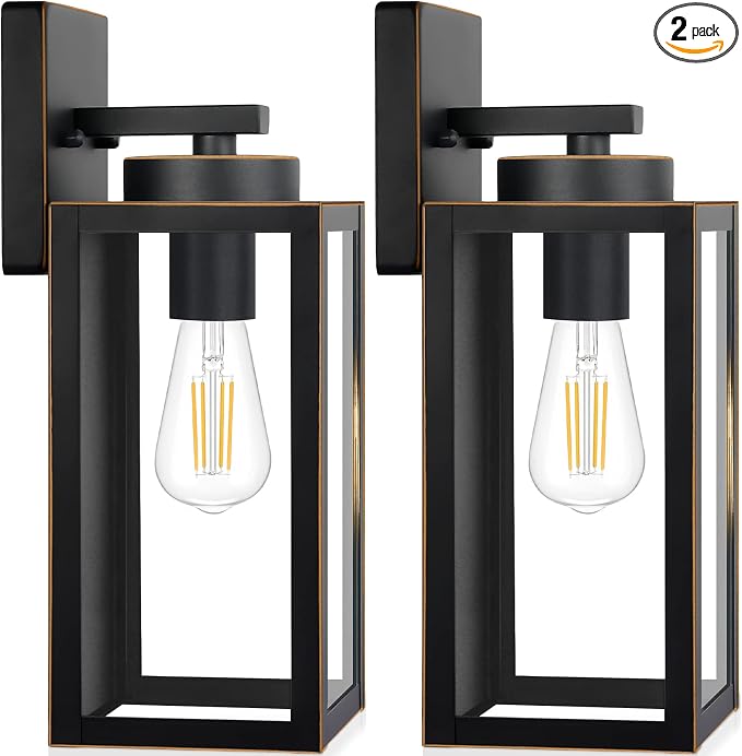 Outdoor Wall Light Fixtures, Exterior Waterproof Wall Lanterns, Bronze Porch by BringYouBrightFuture