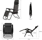 FDW Zero Gravity Lawn Lounge Chairs Set of 2 - Image 3