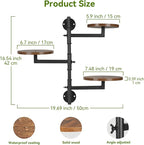 Wooden Rotatable Window Sill Plant Stand, 3 Tier Wall Plant Holder, 180 Degree - Image 3