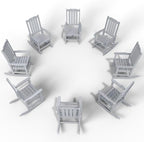 Oversized Rocking Chair Set of 8, Outdoor Rocking Chair by THOEOE