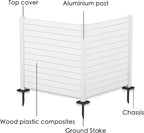 Kozyard 50" W x 48" H Outdoor Privacy Screens Aluminum Post, Air Conditioner - Image 4
