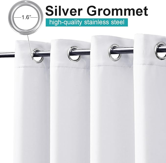 NICETOWN Outdoor Curtainch for Patio Waterproof 84 inch Wide, Thermal Insulated - Image 3
