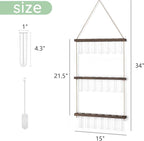 Mkono Plant Propagation Tubes, 3 Tiered Wall Hanging Terrarium - Image 6