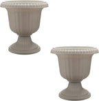 Southern Patio 2 Pack Utopian Urn Planter, Large 14 Inch Outdoor Pot, by SouthernPatio
