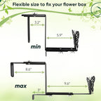 Planter Box Bracket, Adjustable Hang Window Box Holder - Image 3
