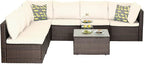 PayLessHere 8 Piece Patio Furniture Set Outdoor Furniture Sectional Sofa Set - Image 8