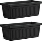 HC Companies 30 Inch Long Fluted Plastic Venetian Garden Window Container by TheHCCompanies