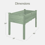 Best Choice Products 48x24x30in Raised Garden Bed, Elevated Wood Planter Box - Image 2