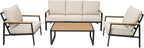 Patio Furniture Set, 4 Pieces Outdoor Furniture Patio Conversation Set - Image 7