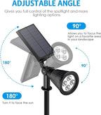AMIR Solar Spotlights Outdoor Upgraded, Waterproof 1 Pack Security Landscape - Image 6