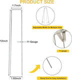 HongWay 60 Pack 12 Inch Landscape Staples, Tent Stakes Heavy Duty Galvanized 11 - Image 2