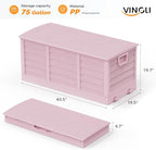 VINGLI 75 Gallon Collapsible Outdoor Storage Box, Simple-to-assemble Plastic - Image 4