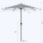 Abba Patio 9FT Lyon Outdoor Patio Umbrella Outdoor Table Umbrella - Image 3