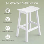 Stoog Weatherproof Bar Stools Set of 4, - Image 4