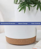 kubvici 2 Pack 8 Inch Planters for Indoor Plants, Plastic Flower Pots Plant - Image 6