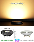 RGB PAR36 LED Light Bulb Color Changing, Warm White+15 Colors Choices on Remote - Image 6