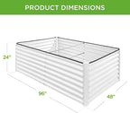 Best Choice Products 8x4x2ft Outdoor Metal Raised Garden Bed, Deep Root Planter - Image 3