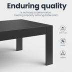 Outdoor Rectangle Patio Aluminum Coffee Tables - Image 5
