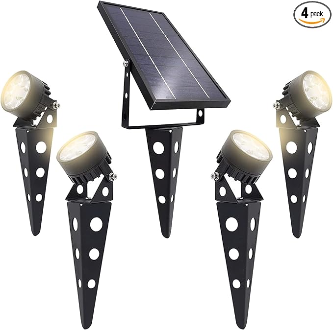 Solar Outdoor Spotlight Legacy 50X 4PK, Garden Landscape Yard Pathway Light by SolarLightMart