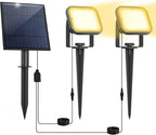 Solar Spot Lights Outdoor, 20 LED IP65 Waterproof Landscape Lighting, by CREPOW