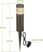 hykolity Low Voltage Landscape Lights, 3W 191LM 12V-24V LED Round Bollard Light - Image 4