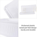 GREANER Plastic Flower Boxes Rectangle, 6 Pack Large Long Planter 16.9x7.48Inch - Image 4