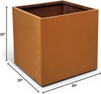 Corten Steel Planter Box Outdoor Planter Metal Square 20 Inch Large Steel - Image 9