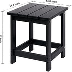 LZRS Adirondack Square Outdoor Side Table - Image 3