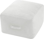 MeMoreCool Square Stuffed Pouf Ottoman Foot Rest, Floor Pouf Foot Stool by MeMoreCool