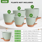 Plant Pots Indoor 7/6.5/6/5.5/5 Inch Self Watering Planters - Image 4