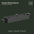 Mayne Horizon 5FT Window Box Planter – Modern Rectangular Faux Wood Grain Design - Image 4